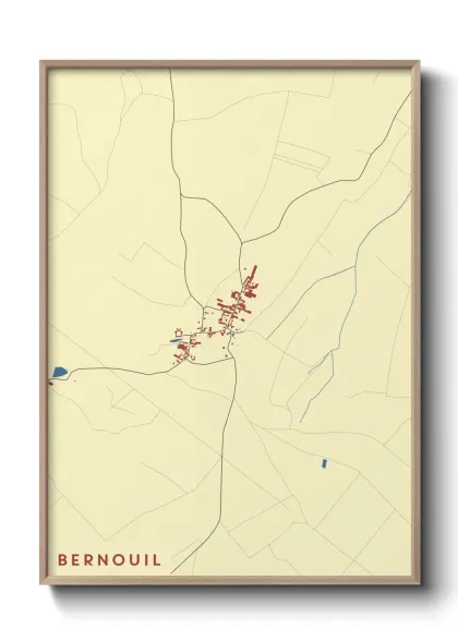 Une affiche de carte sur Bernouil