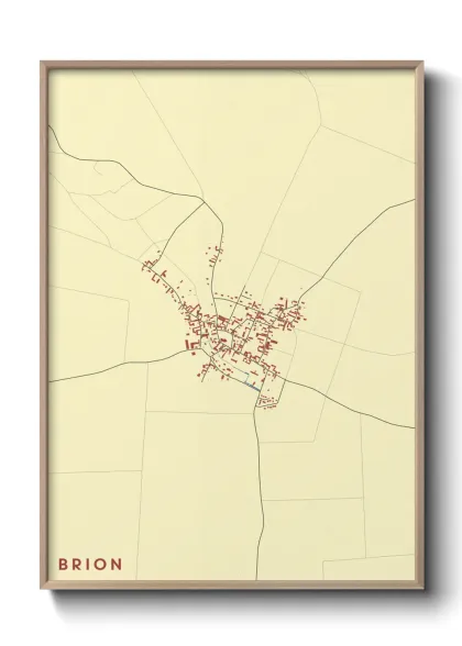 Une affiche de carte sur Brion