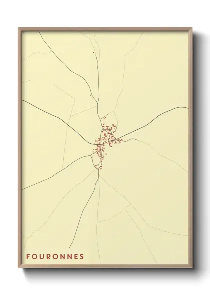 Une affiche de carte sur Fouronnes