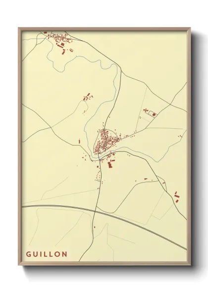 Une affiche de carte sur Guillon