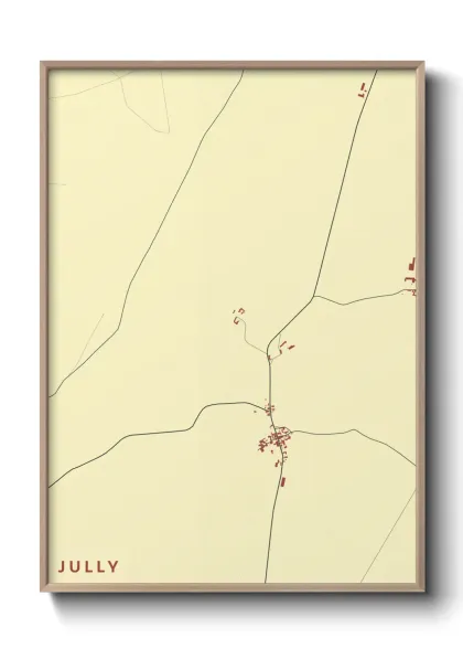 Une affiche de carte sur Jully