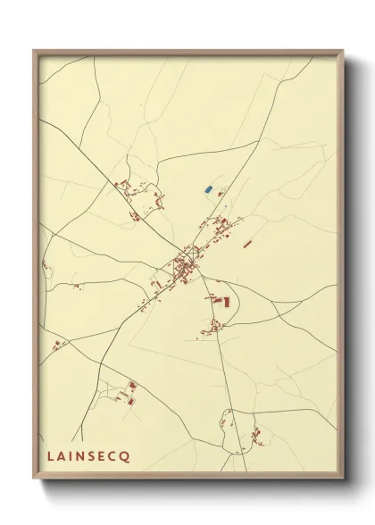 Une affiche de carte sur Lainsecq