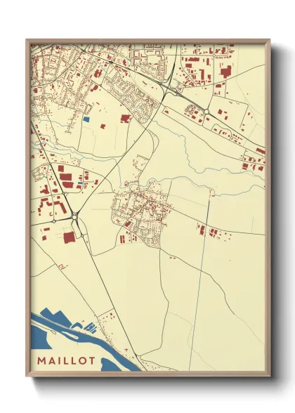 Une affiche de carte sur Maillot