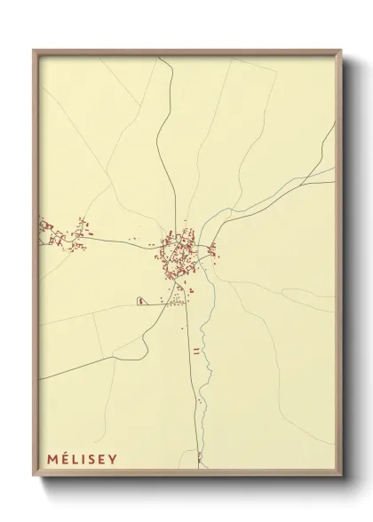 Une affiche de carte sur Mélisey