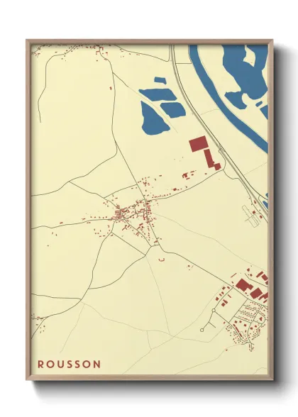 Une affiche de carte sur Rousson