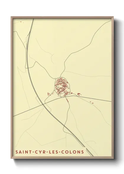 Une affiche de carte sur Saint-Cyr-les-Colons