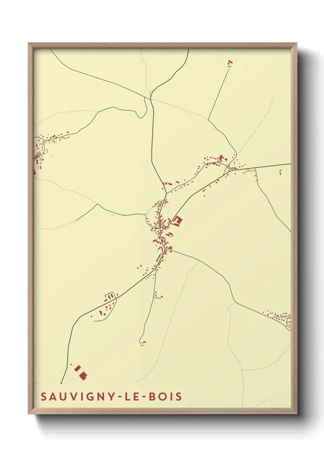 Un poster carte Sauvigny-le-Bois