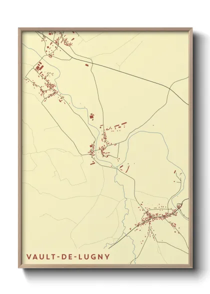 Une affiche de carte sur Vault-de-Lugny
