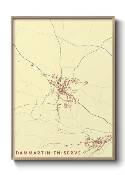 Une affiche de carte sur Dammartin-en-Serve