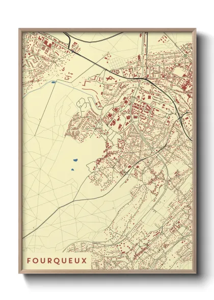 Une affiche de carte sur Fourqueux