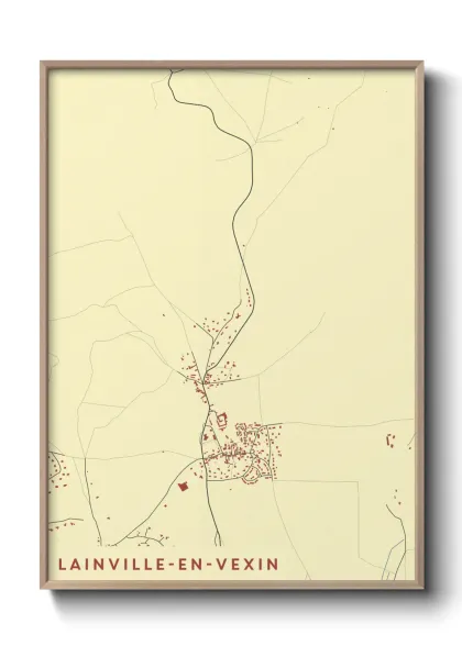 Une affiche de carte sur Lainville-en-Vexin