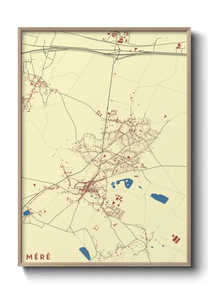 Une affiche de carte sur Méré
