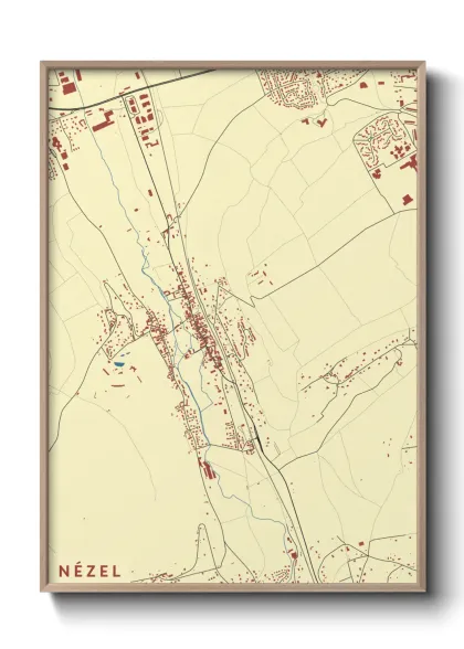Une affiche de carte sur Nézel