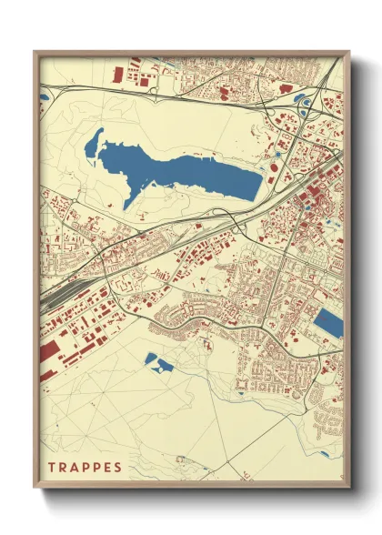 Une affiche de carte sur Trappes