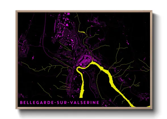 Une affiche de carte sur Bellegarde-sur-Valserine