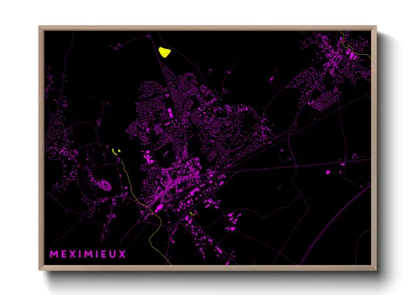 Une affiche de carte sur Meximieux