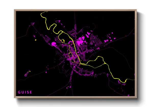 Une affiche de carte sur Guise