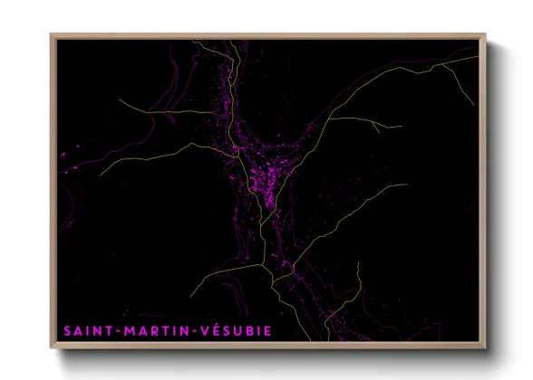 Une affiche de carte sur Saint-Martin-Vésubie