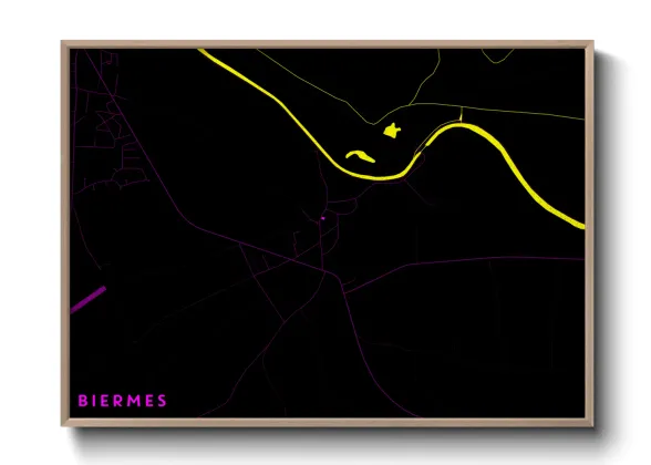 Une affiche de carte sur Biermes