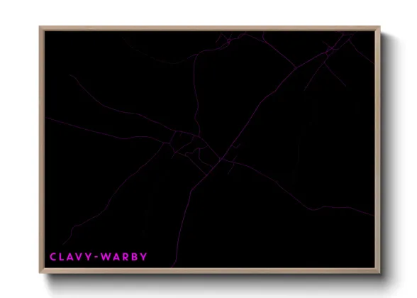 Une affiche de carte sur Clavy-Warby