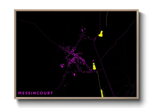 Une affiche de carte sur Messincourt