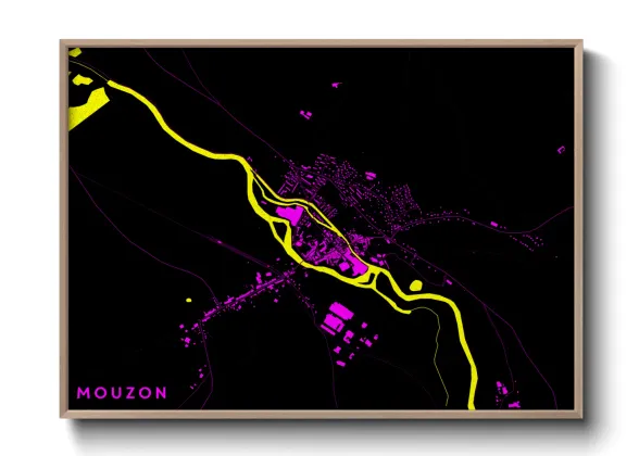 Une affiche de carte sur Mouzon