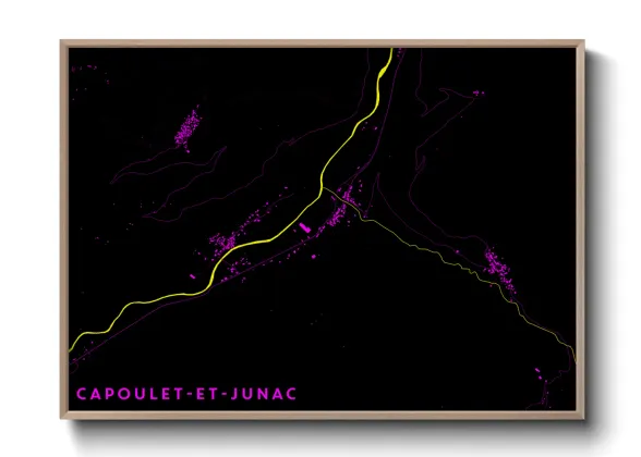 Une affiche de carte sur Capoulet-et-Junac