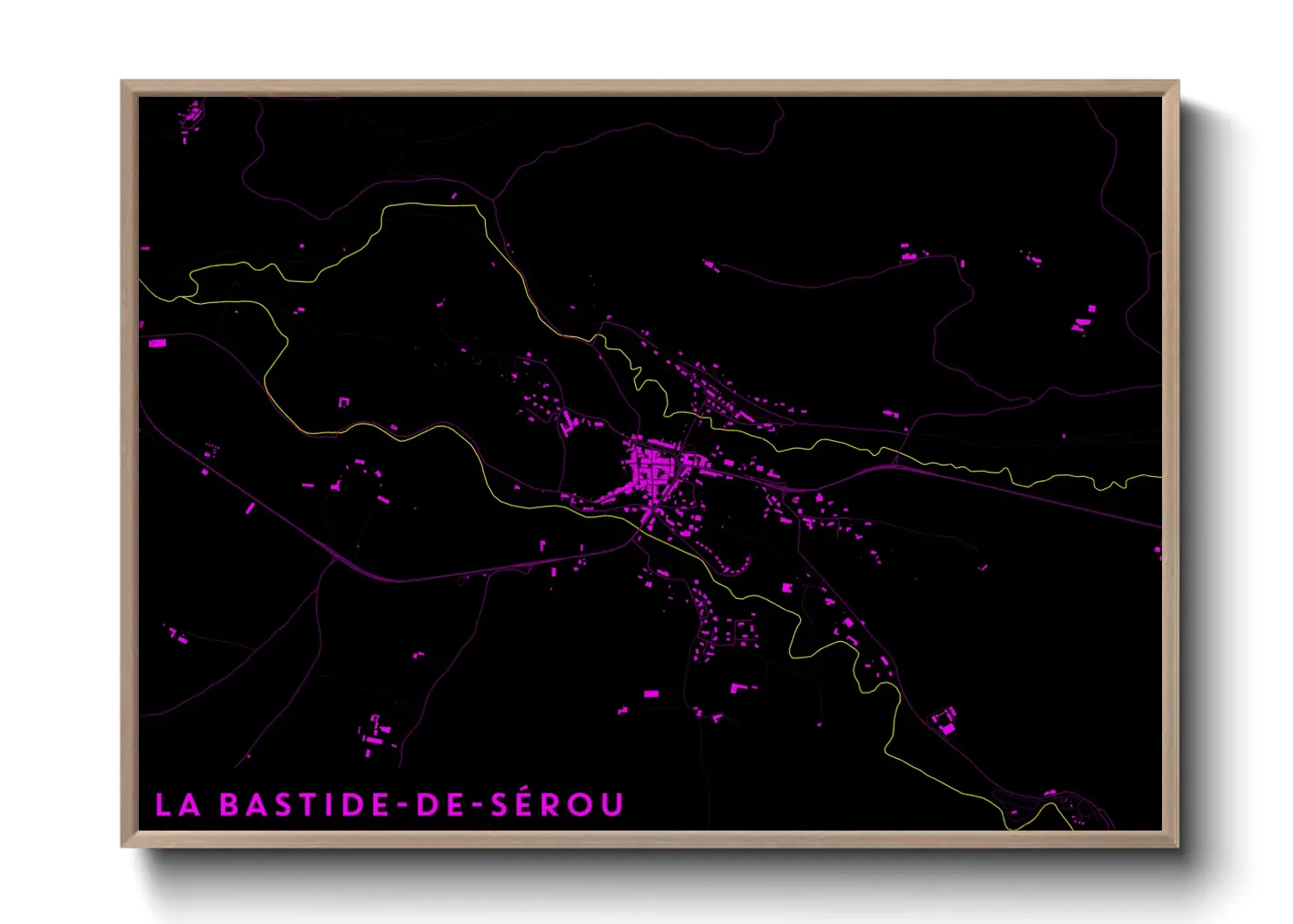 Un poster carteLa Bastide-de-Sérou