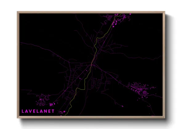 Une affiche de carte sur Lavelanet