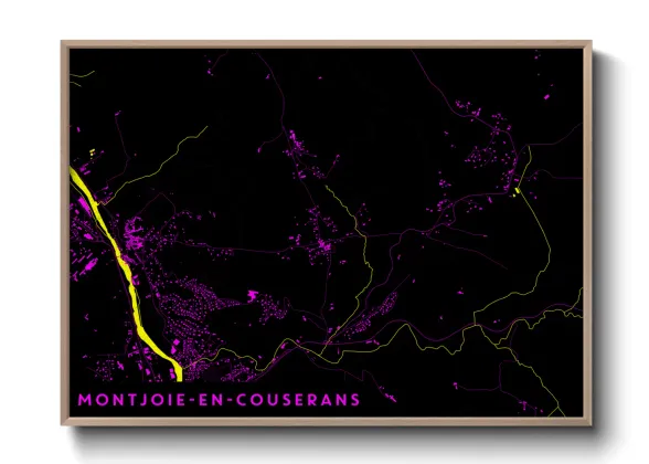Une affiche de carte sur Montjoie-en-Couserans