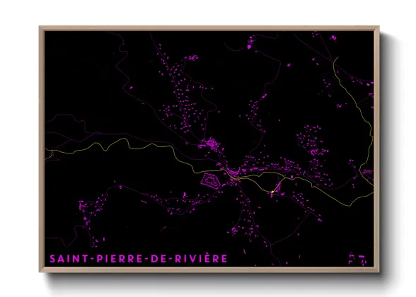 Une affiche de carte sur Saint-Pierre-de-Rivière