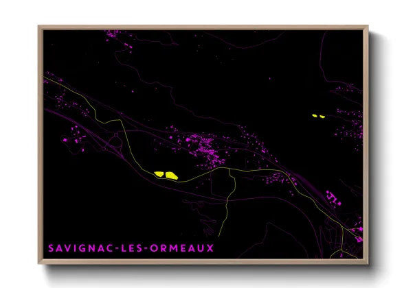 Une affiche de carte sur Savignac-les-Ormeaux