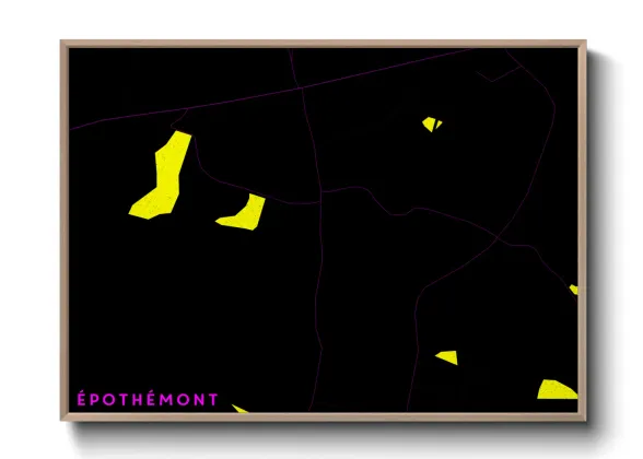 Une affiche de carte sur Épothémont