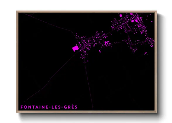 Une affiche de carte sur Fontaine-les-Grès