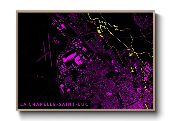 Une affiche de carte sur La Chapelle-Saint-Luc