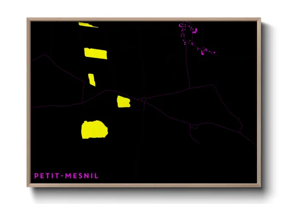 Une affiche de carte sur Petit-Mesnil