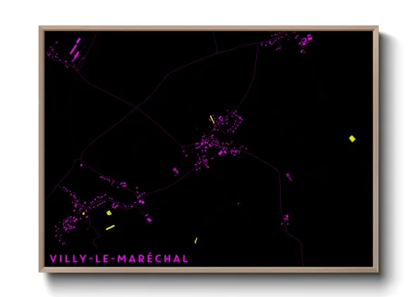 Une affiche de carte sur Villy-le-Maréchal