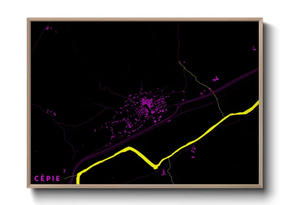 Une affiche de carte sur Cépie
