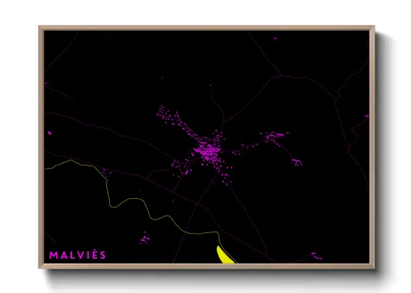 Une affiche de carte sur Malviès