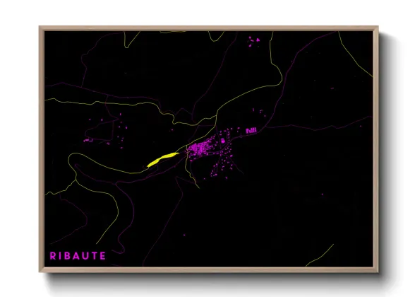 Une affiche de carte sur Ribaute