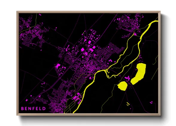Une affiche de carte sur Benfeld