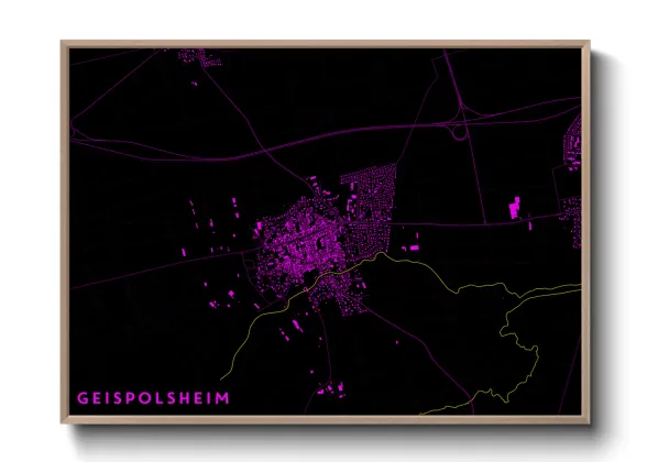 Une affiche de carte sur Geispolsheim