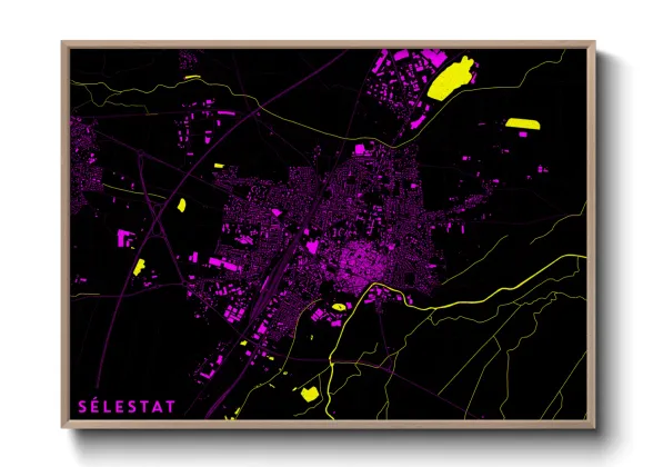 Une affiche de carte sur Sélestat