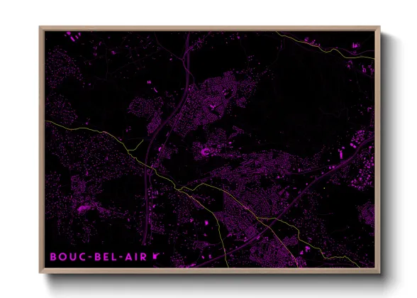 Une affiche de carte sur Bouc-Bel-Air