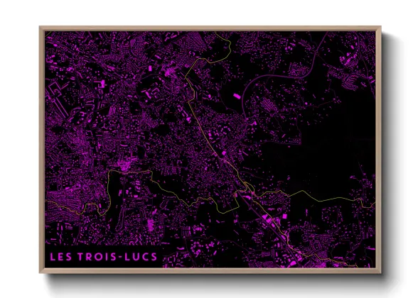 Une affiche de carte sur Les Trois-Lucs