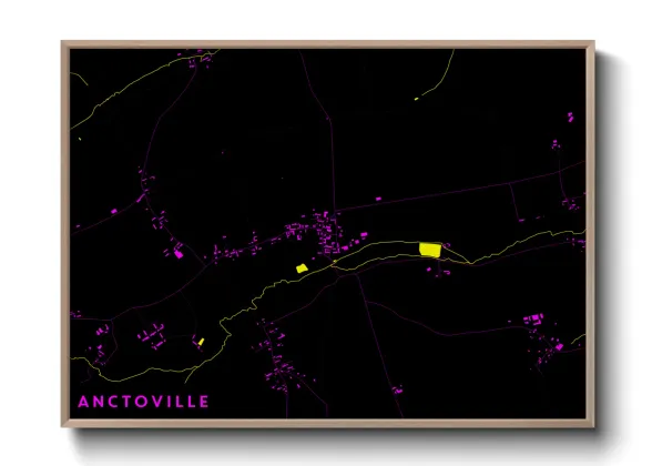 Une affiche de carte sur Anctoville