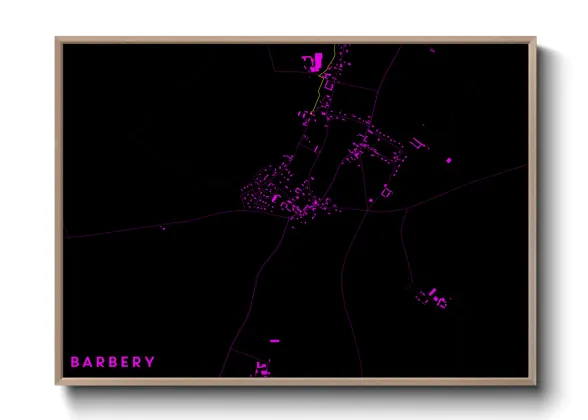 Une affiche de carte sur Barbery