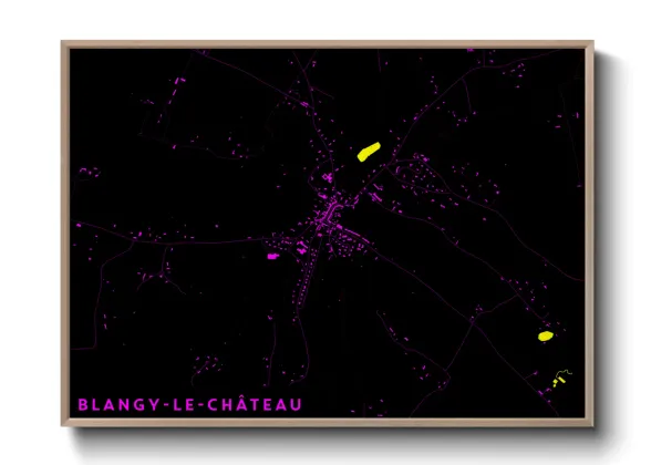 Une affiche de carte sur Blangy-le-Château