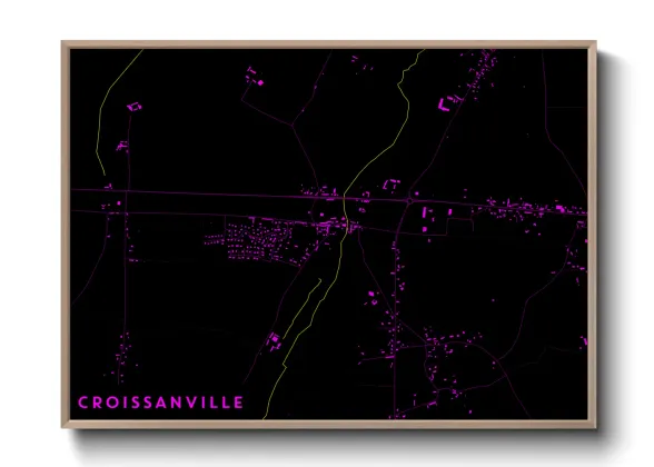 Une affiche de carte sur Croissanville