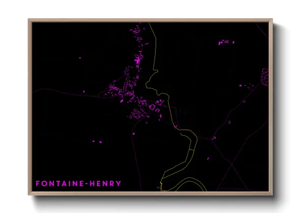 Une affiche de carte sur Fontaine-Henry
